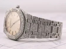 Audemars Piguet 33mm Royal Oak Midsize 12ct Iced Out Quartz 56303ST 3