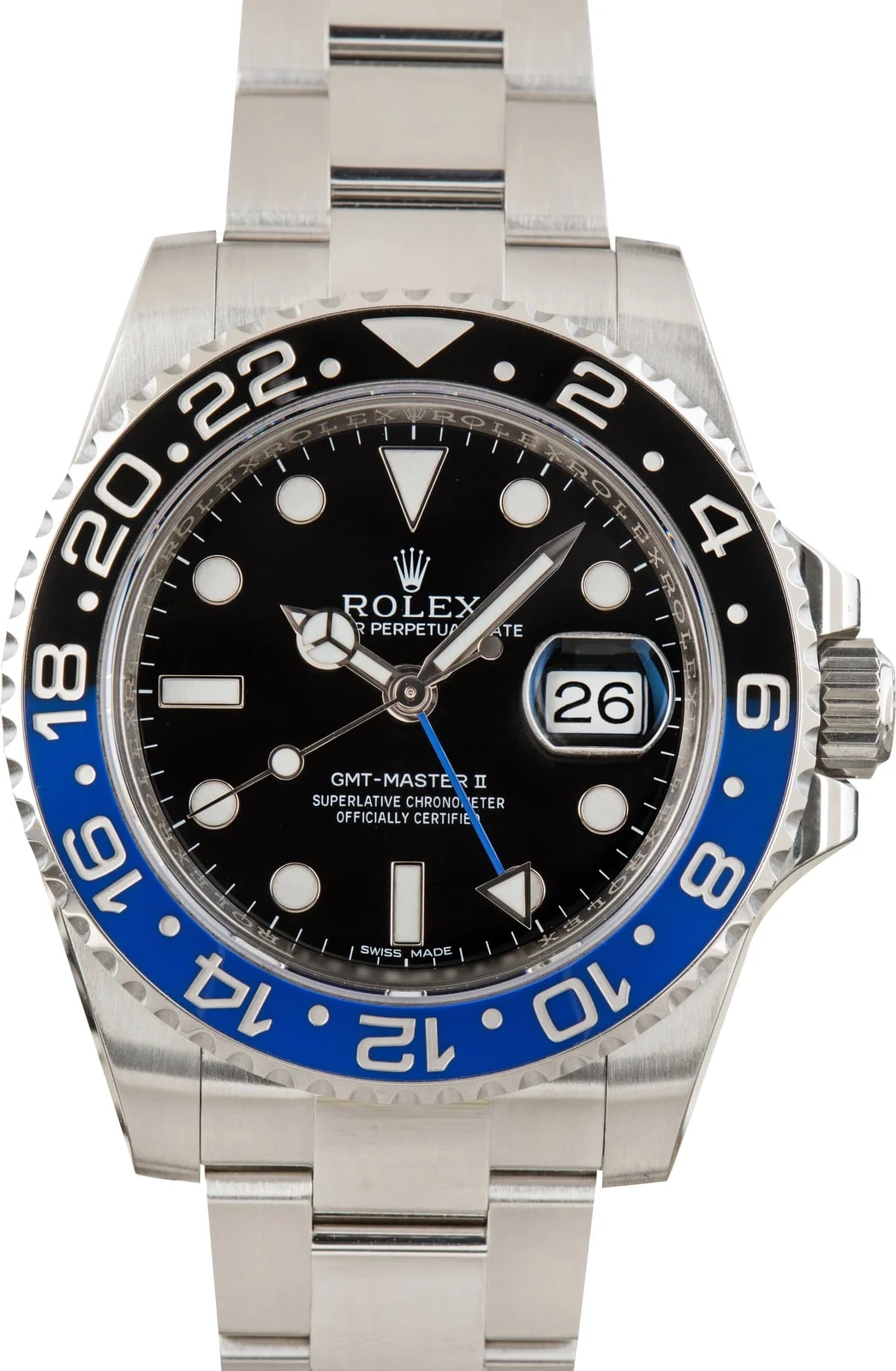 Stainless Steel Batman Rolex GMT-Master II Ref 116710BLNR 3