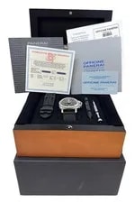 2006 Papers Panerai Luminor Flyback 1950 PAM212 Black Steel 44mm PAM00212 BOX 2
