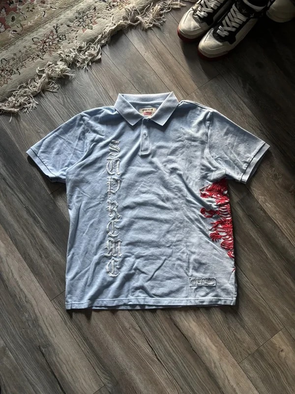 Supreme — Supreme the Great Wall of China Embroidered Polo — streetwear — resale