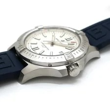 Breitling Colt A17313 Silver SS Rubber Automatic 41mm Warranty 2