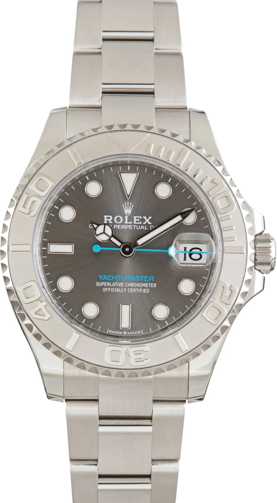 Rolex — Rolex Yacht-Master 37 Ref 268622 Platinum Bezel — Watch — resale