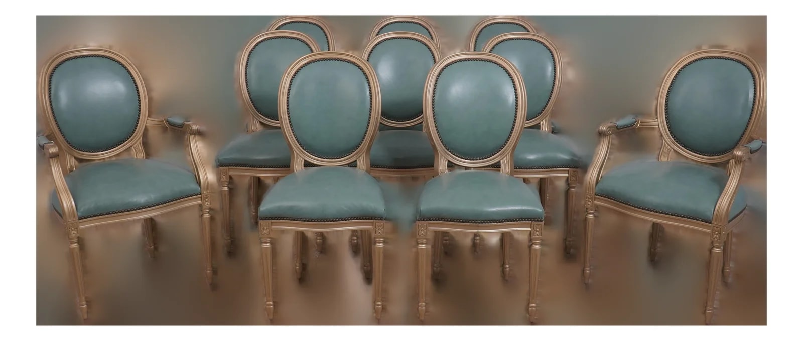 Old Hickory Furniture Co. — Set of 10 Old Hickory French Style Dining Chairs — Furniture — resale