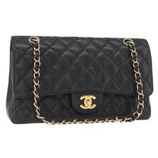 Chanel — Chanel Matelasse 25 Double Flap Chain Grained Calf Skin CC Auth 15... — Handbag — resale
