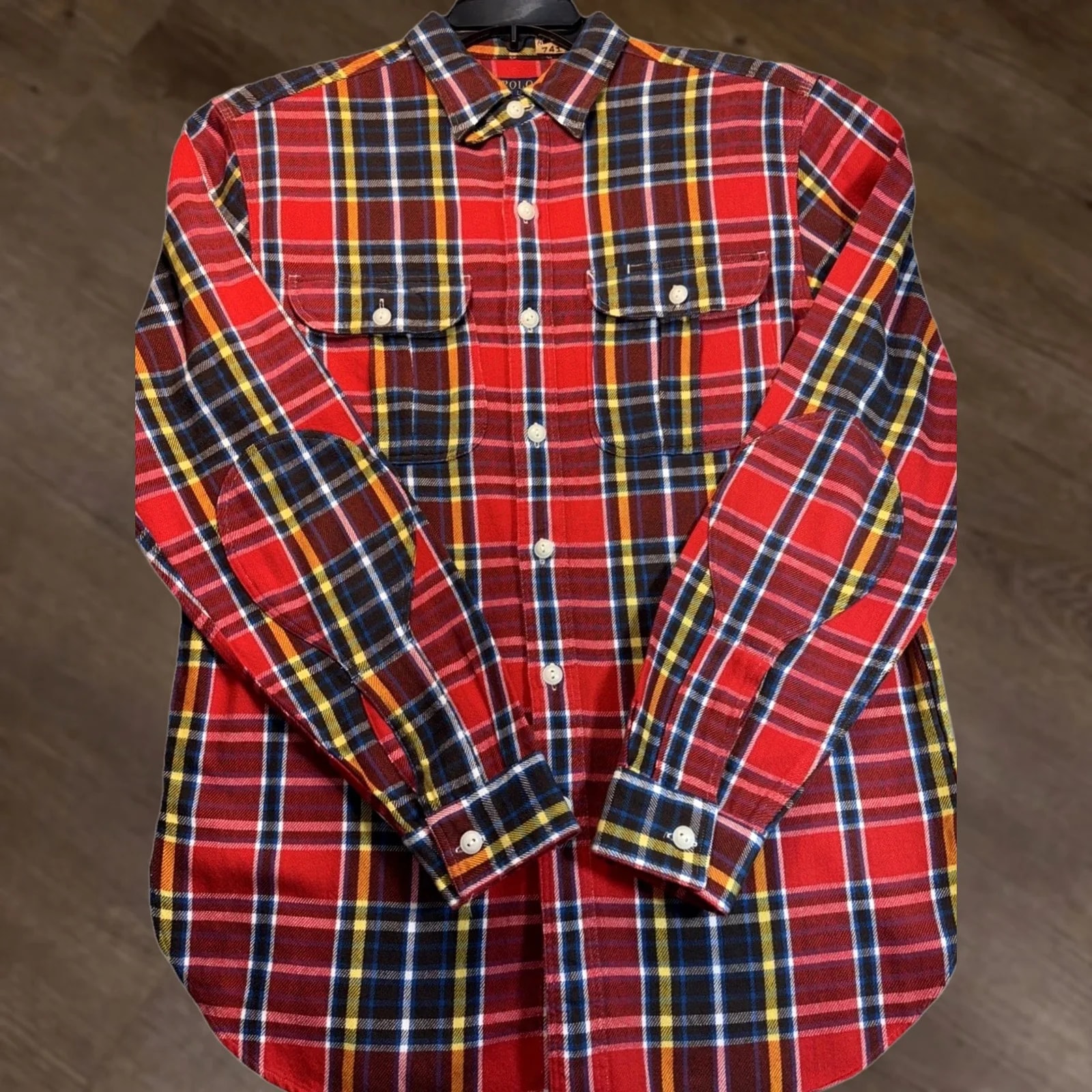 Polo Ralph Lauren — Polo Ralph Lauren Flannel Shirt Plaid Pockets M Elbow Patch Shirt — streetwear — resale