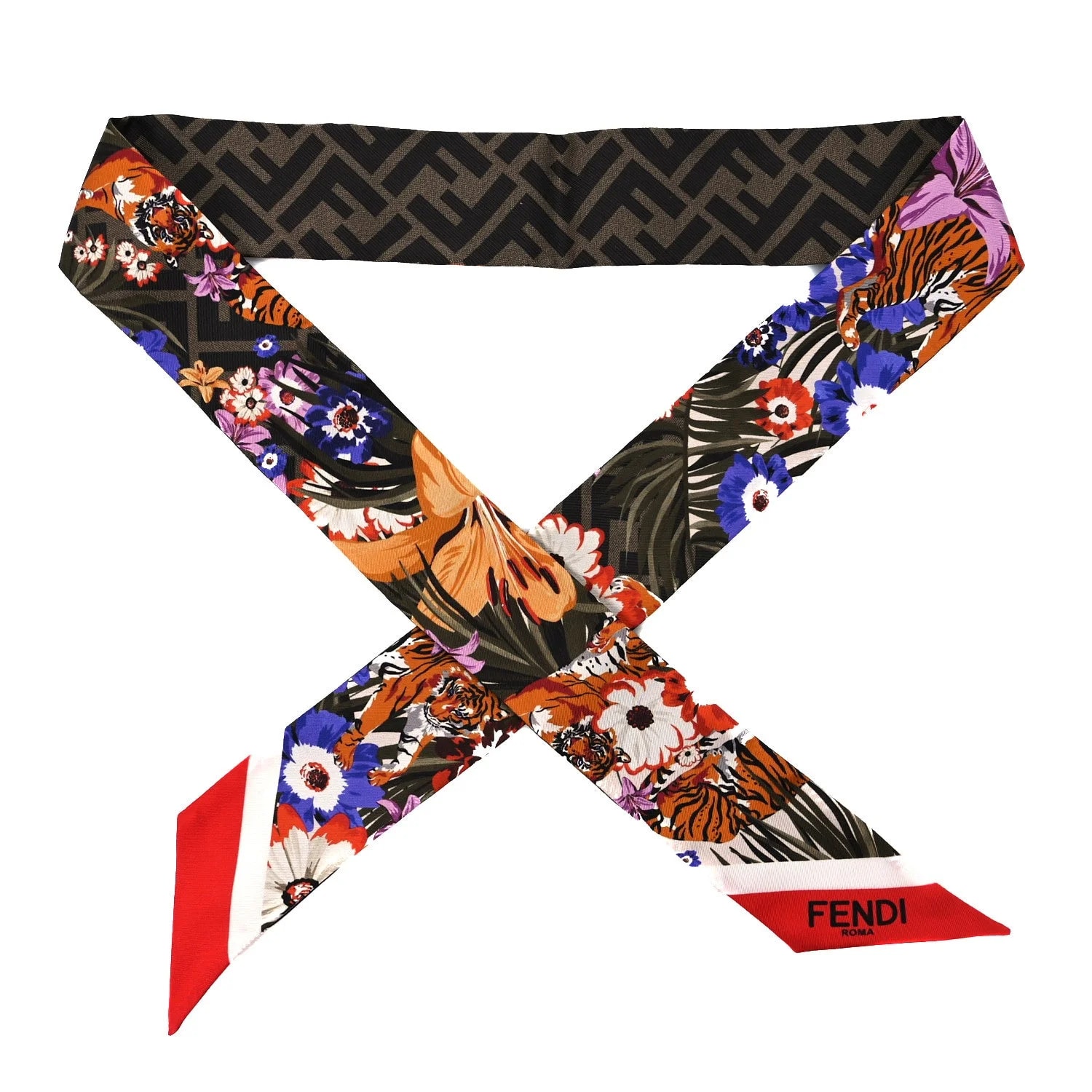 Fendi — Print Chinese New Year Tiger Wrappy Scarf — Accessory — resale