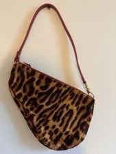 Christian Dior Leopard Print Pony Hair With Strap 2