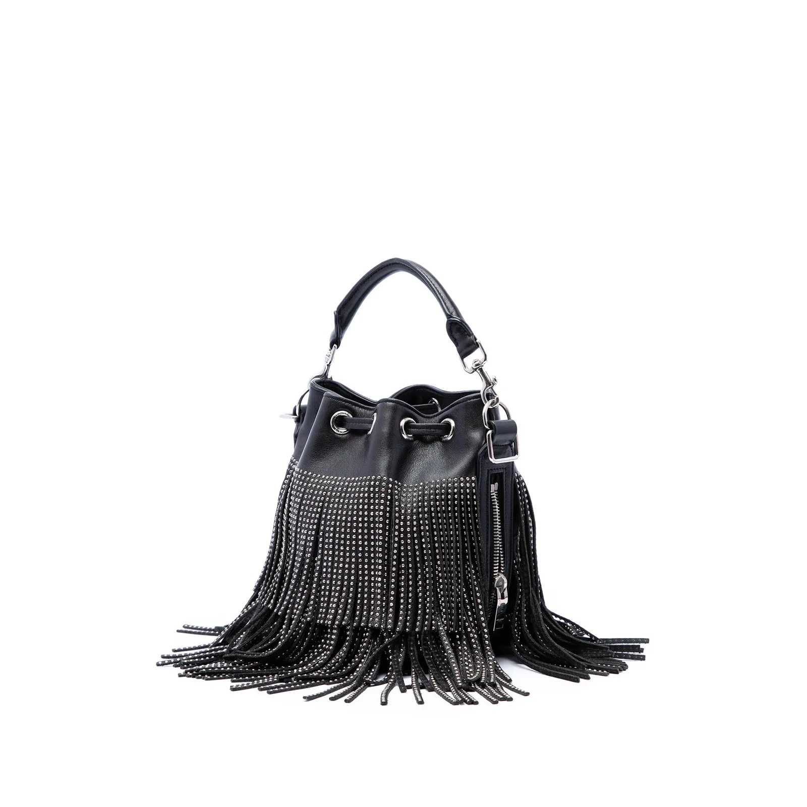 Small Studded Emmanuelle Fringe Bucket 2