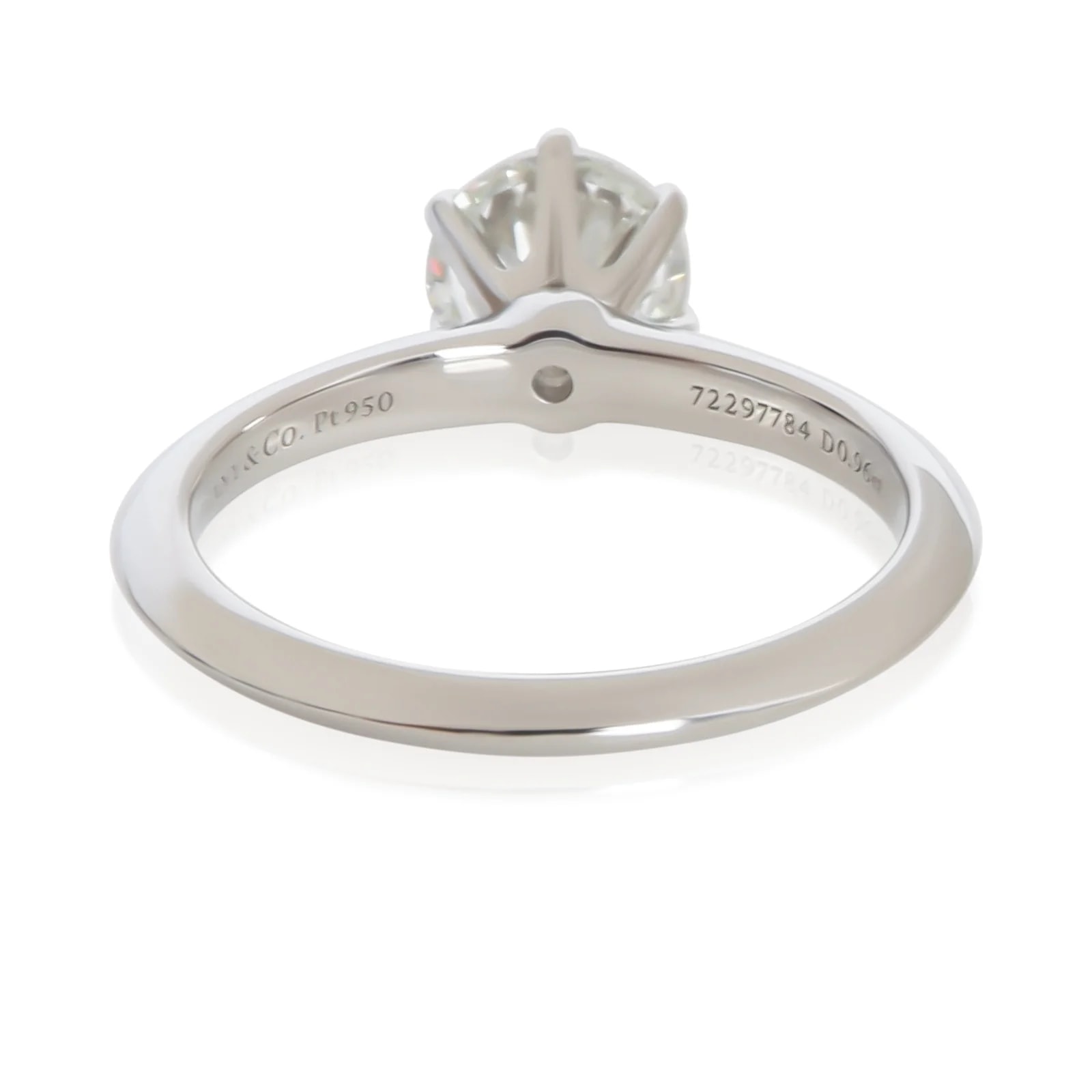 Tiffany & Co. 0.96 Ct Round Brilliant Engagement Ring 950 2