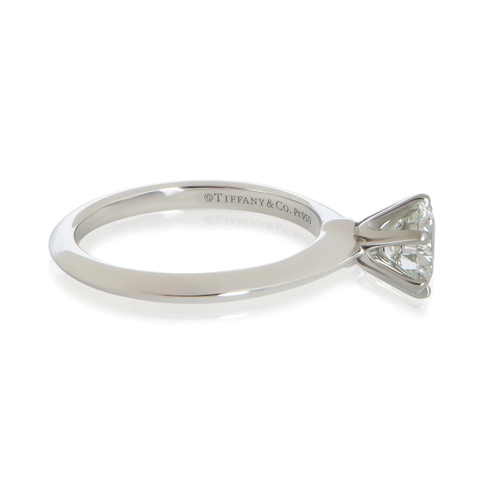 Tiffany & Co. 0.96 Ct Round Brilliant Engagement Ring 950 3