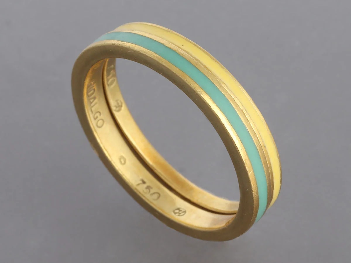 Hidalgo 18K Yellow Gold and Enamel Guard Set 3