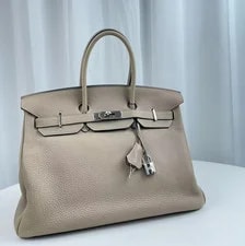 Hermès — Hermès Birkin 35 Tourterelle With Palladium Auth — Handbag — resale