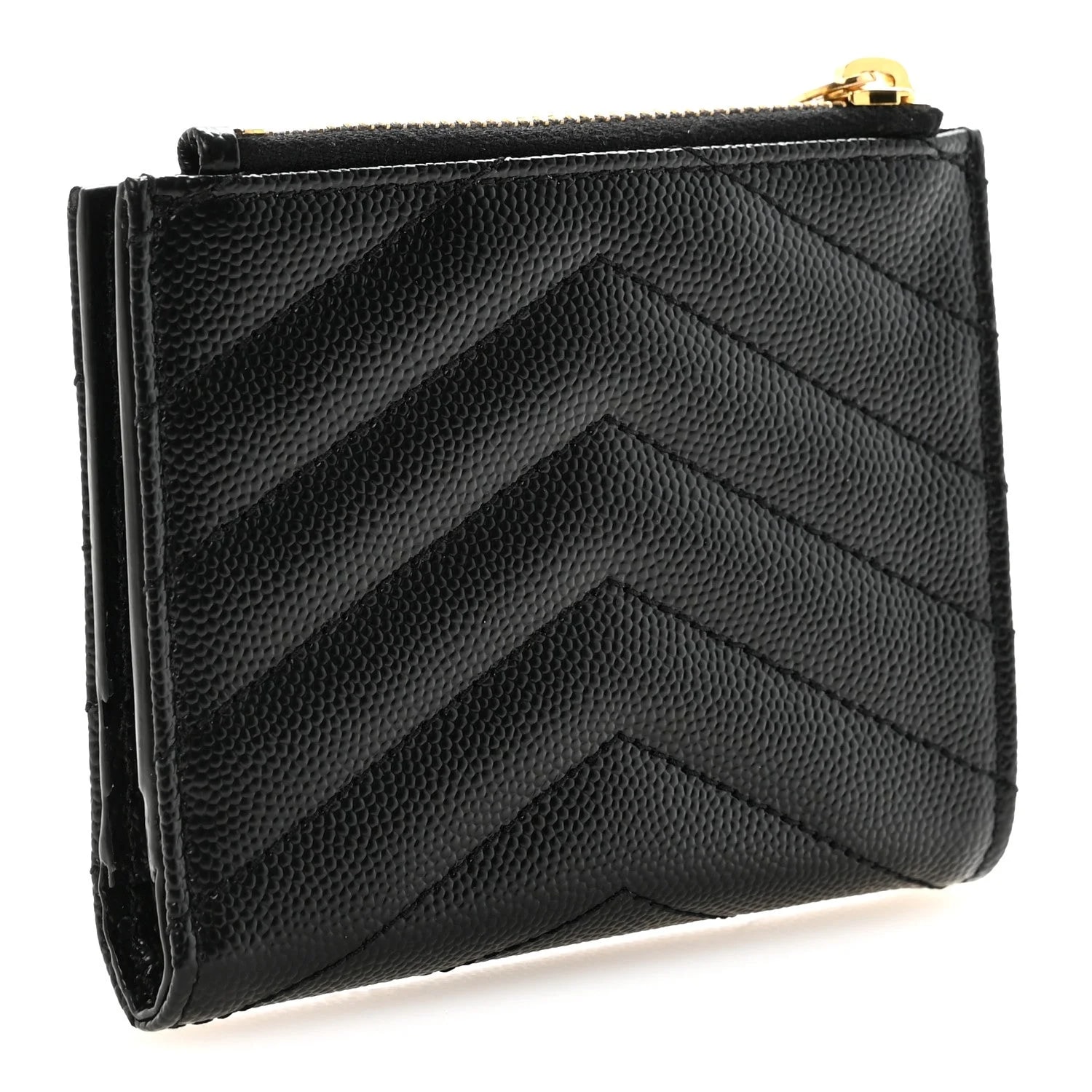 Grain de Poudre Chevron Zipped Two-Part Wallet 3