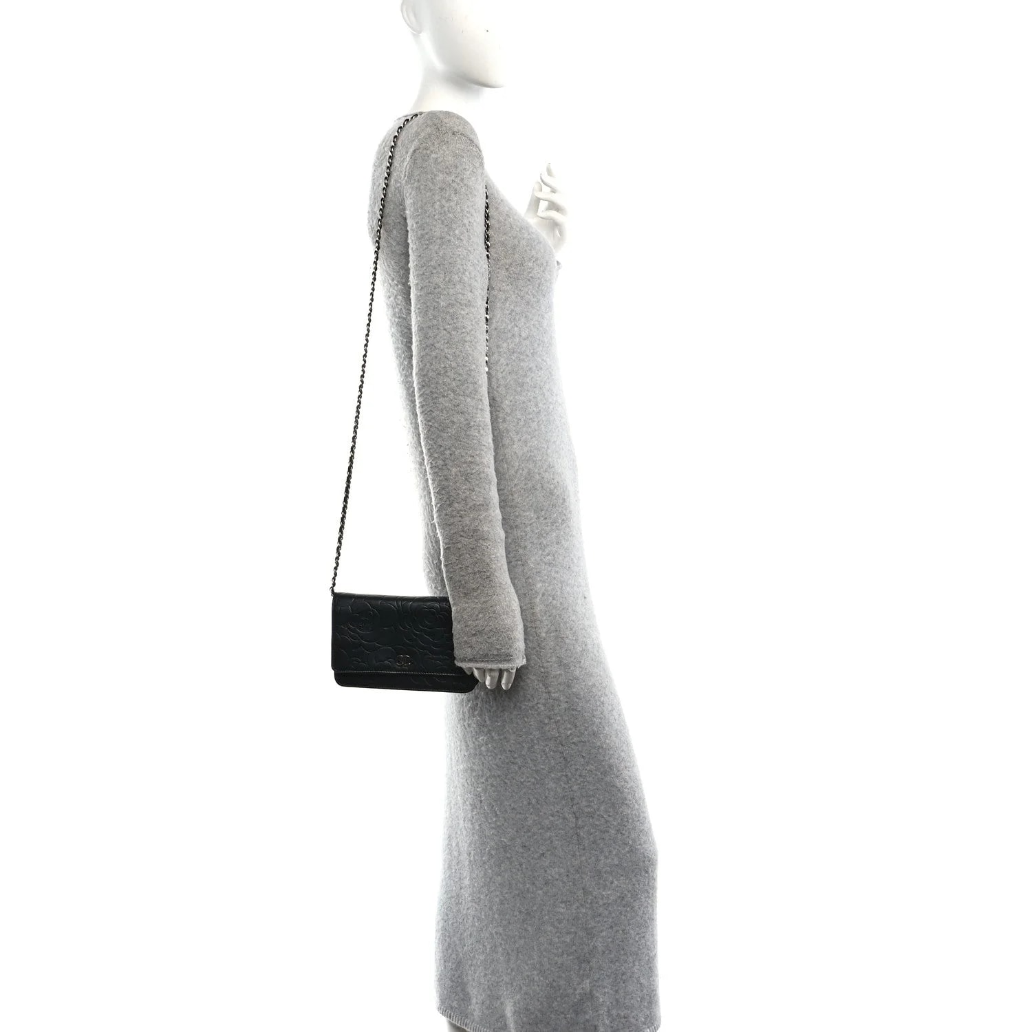 Camellia Embossed Wallet on Chain WOC 2