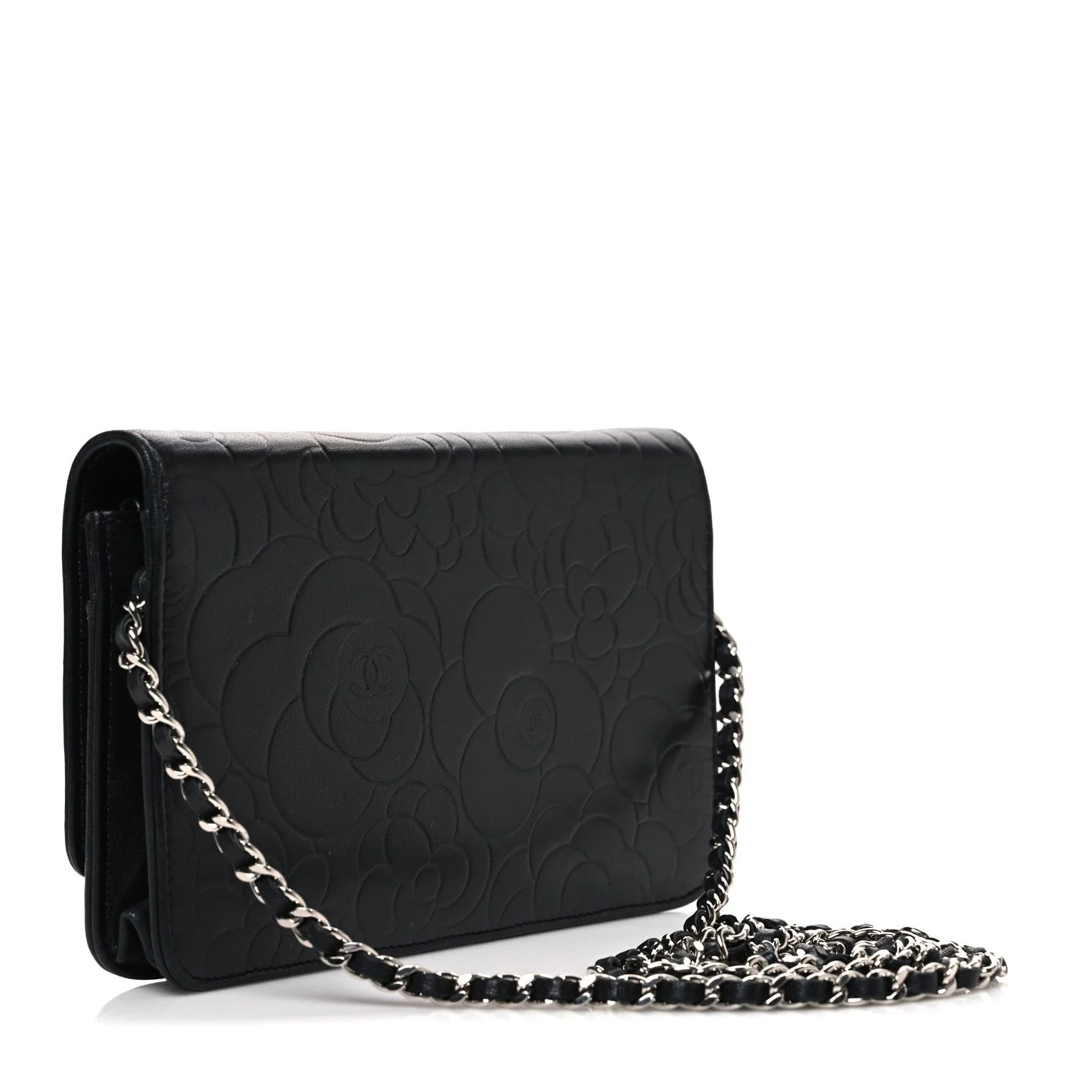 Camellia Embossed Wallet on Chain WOC 3