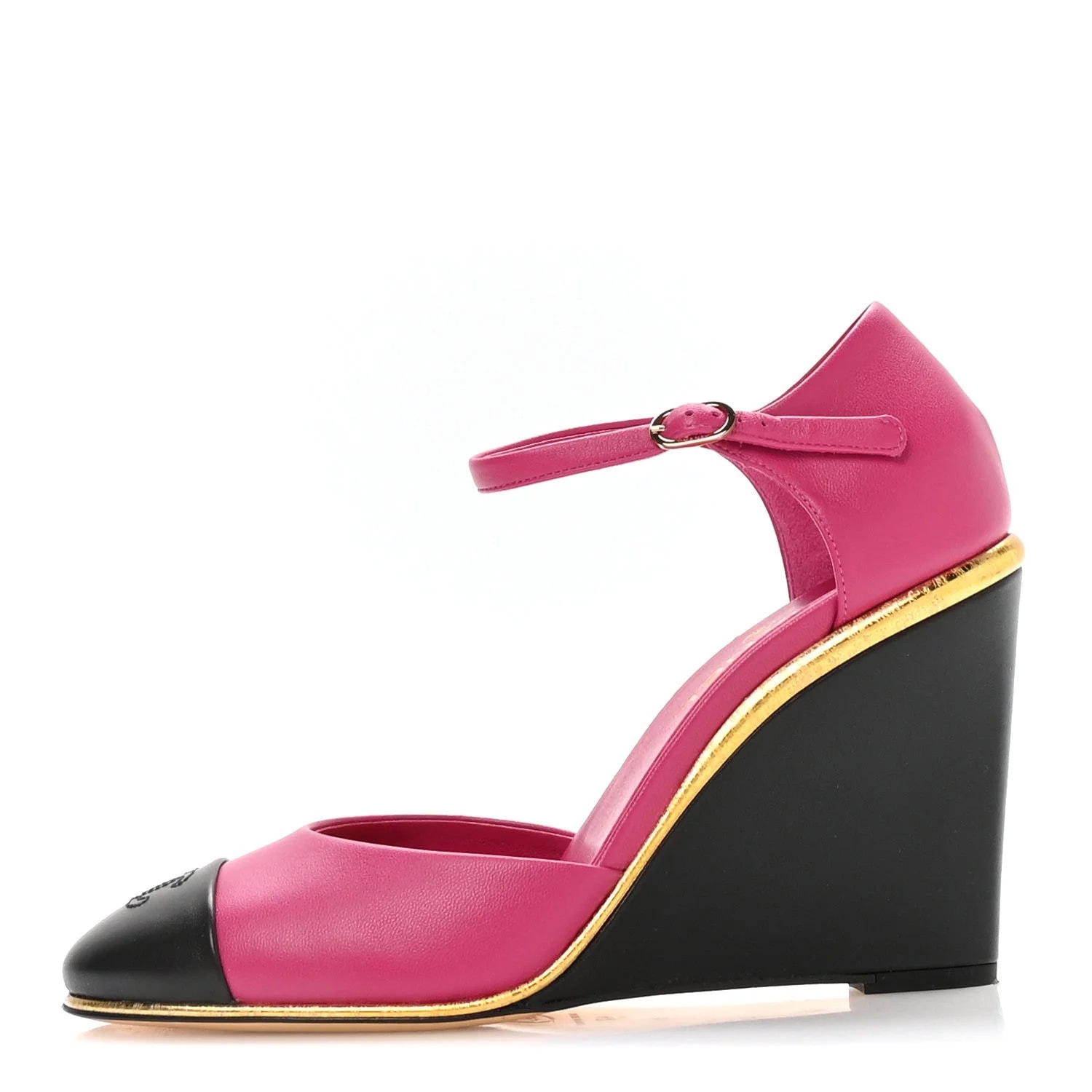 Chanel — Cap Toe Open Wedge 40 — Designer Shoe — resale