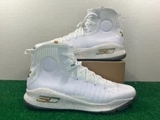Under Armour — Sz 16 - Under Armour Curry 4 Retro White Gold Basketball Shoes NEW 1298306 — Sneaker — resale
