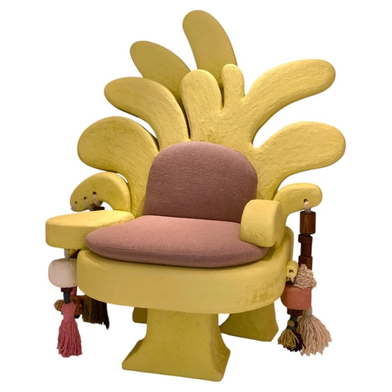 Caroline Rennequin — Yellow Palm Tree Throne By Caroline Rennequin — Furniture — resale