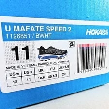Hoka One US 11 Vibram Sole Runner Mafate Speed 2 2