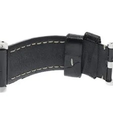 Panerai Luminor 1950 Acciaio PAM01320 44mm SS Black Dial Leather Strap GMT #C089 4