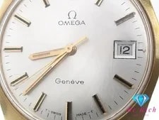 Omega Geneva Date Automatic ’s Silver SS GP Leather 4