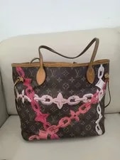 Louis Vuitton — Auth Louis Vuitton Neverfull Chain Print With Pochette — Handbag — resale