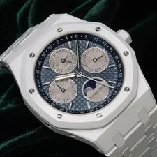 Audemars Piguet — Audemars Piguet Royal Oak Perpetual Calendar Blue White Ceramic SET 26579CB — Watch — resale