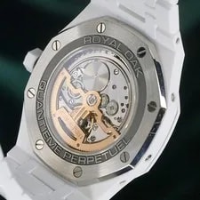 Audemars Piguet Royal Oak Perpetual Calendar Blue White Ceramic SET 26579CB 2