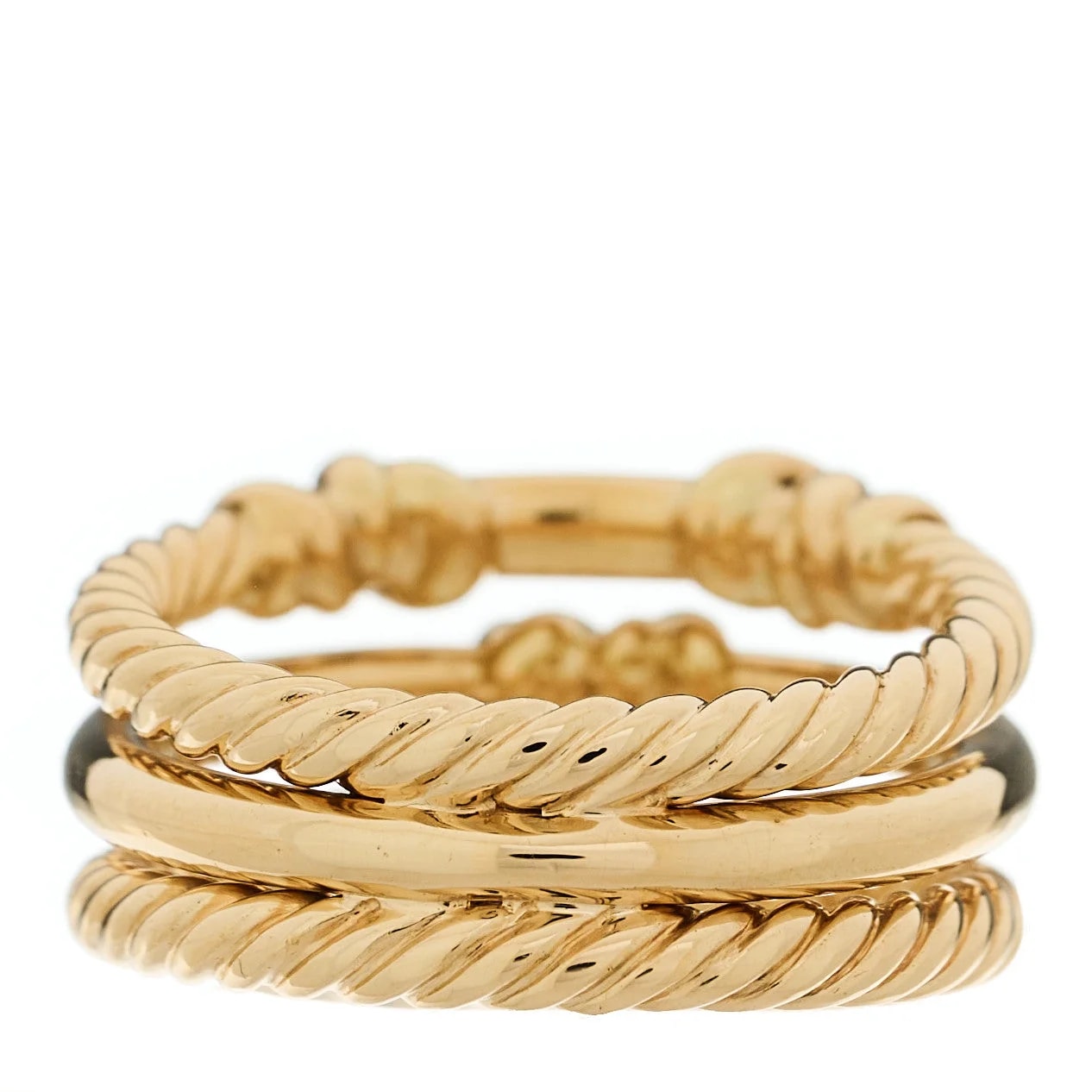 18K Yellow Gold Petite Helena Wrap Three Row 54 7 3