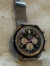Breitling Chrono-matic A14360 Chronograph 49mm Black Dial Steel-mesh Band 2