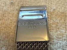 Breitling Chrono-matic A14360 Chronograph 49mm Black Dial Steel-mesh Band 4
