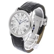 Cartier Ronde Solo WSRN0021 36mm SS/Leather Silver #C16708 2