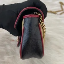 Gucci GG Marmont Mini Diagonal Stripe & 3