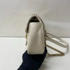 Gucci Marmont 26 White Gold Chain Crossbody 4