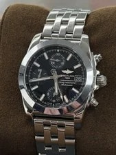 Breitling Chronomat SleekT Black Dial Smooth Bezel 38mm Automatic W13310 2