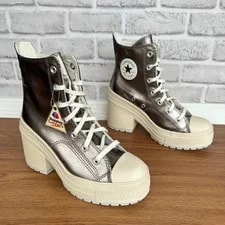 ⭐Converse Chuck 70 de Luxe Heel Sz 5 Shoes Metallic A09896C 2