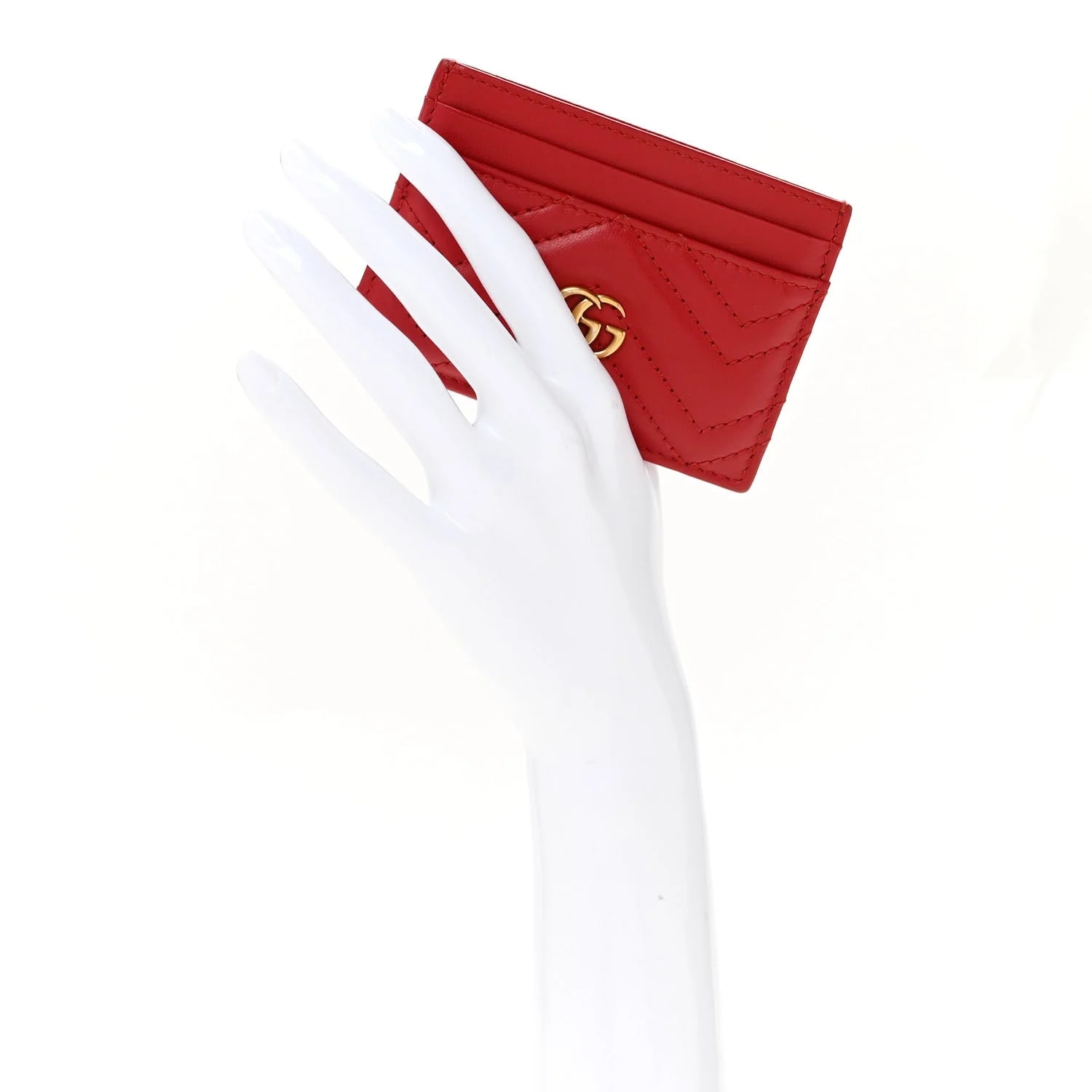 Matelasse GG Marmont Card Holder Hibiscus 2