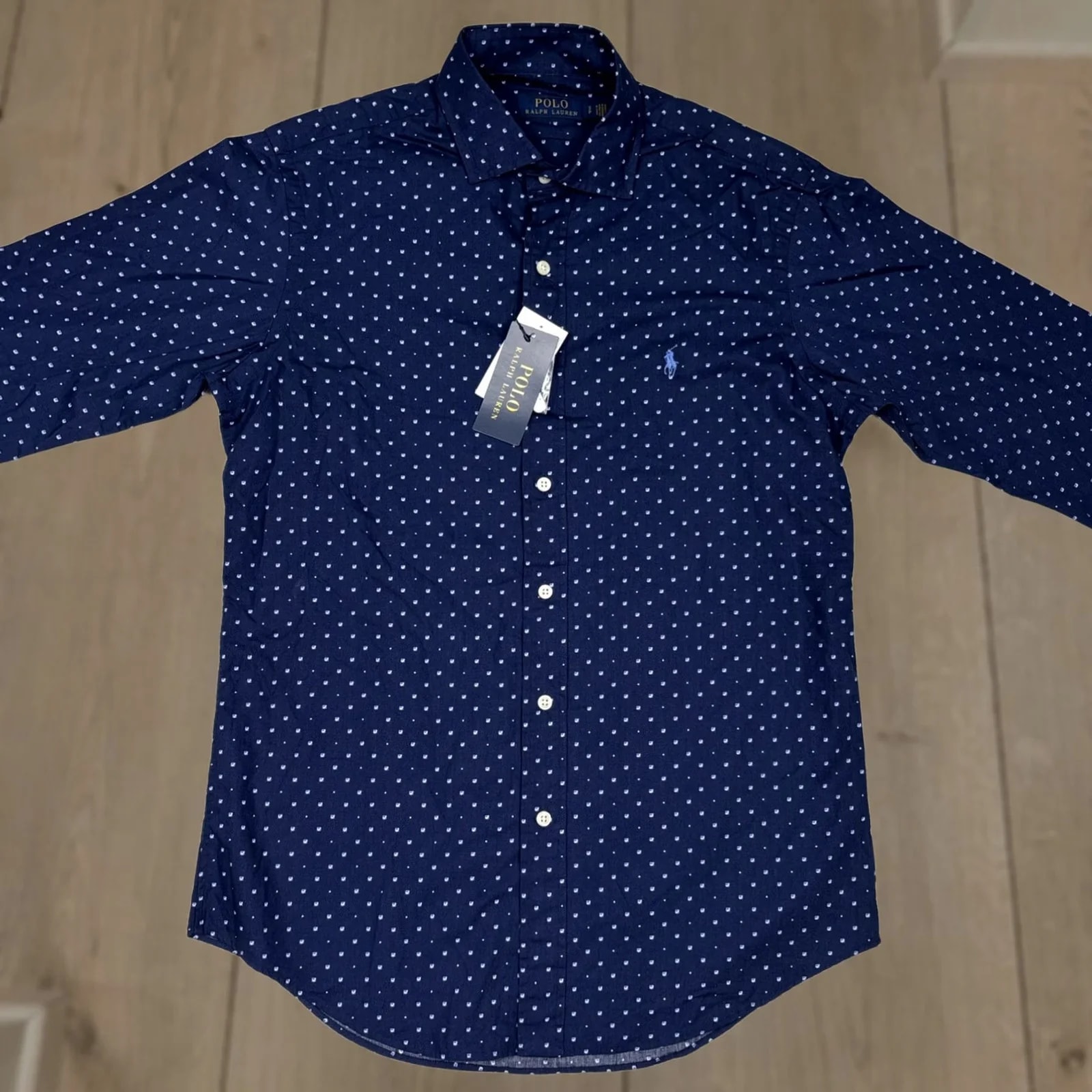 Polo Ralph Lauren — Polo Ralph Lauren Button-Up Small Geometric AOP Preppy Pony — streetwear — resale