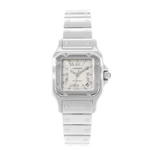 Cartier Santos Galbee W20044D6 2423 24mm Small Silver Dial Steel 2