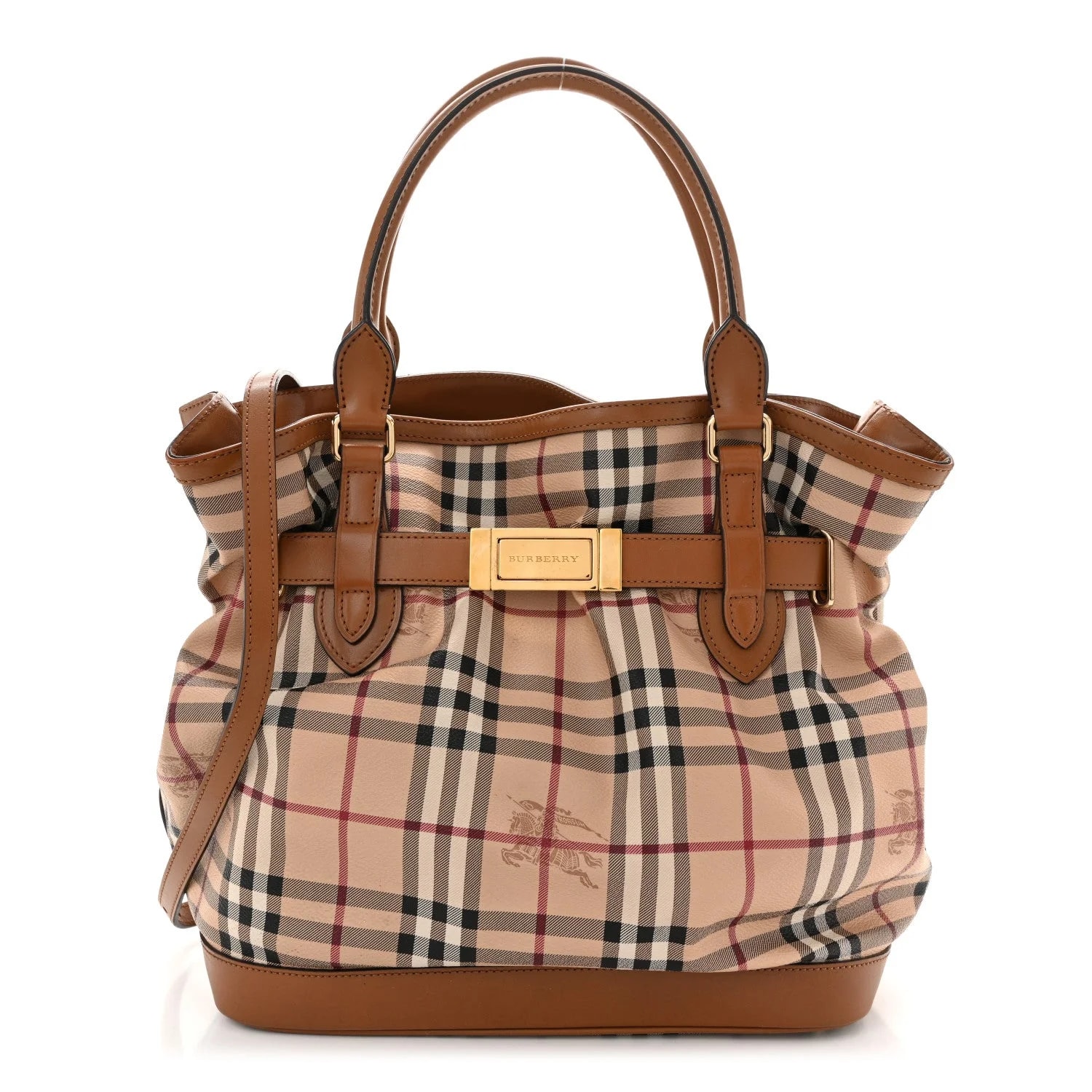 Burberry — Check Medium Golderton Mid — Handbag — resale