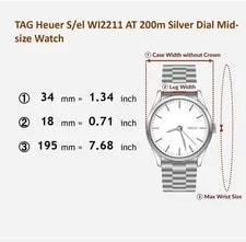 [N MIN] TAG Heuer S/el WI2211 Navy Date 34mm Automatic Japan Z316 2
