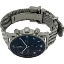 IWC Portugieser Chronograph IW371491 Navy Stainless Steel Automatic #OK956 3