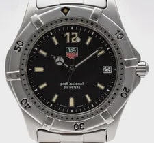 TAG Heuer WK1110 2000 Professional Black Quartz 200m #84 4