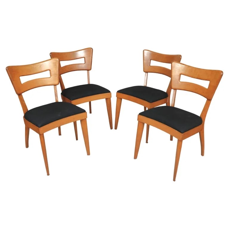 Heywood Wakefield Mid-Century Modern M154 "Dog Biscuit" Dining , Set of 4 — Furniture — resale