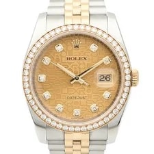 Rolex — Rolex Datejust Automatic 116243 18K Yellow Gold/Stainless Steel/Diamond — Watch — resale