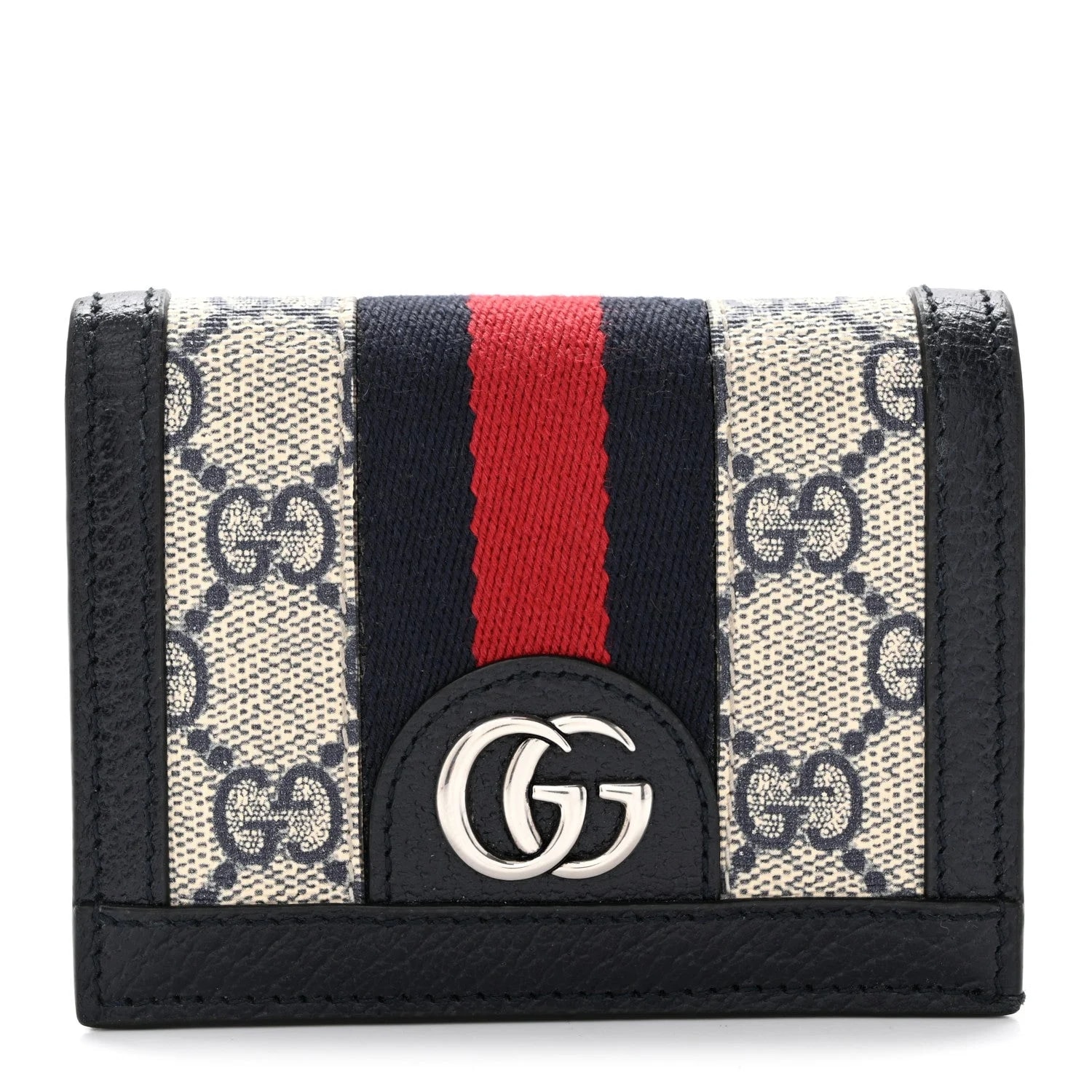 Gucci — Textured Dollar Web Ophidia Card Case — Accessory — resale