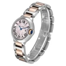 Cartier Ballon Bleu 33 Steel Rose Gold Diamond Dial WE902053 4