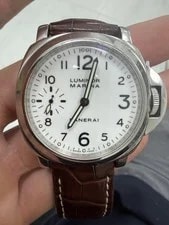 Panerai Luminor Marina White Dial on Leather pam000113 Complete 2013 2