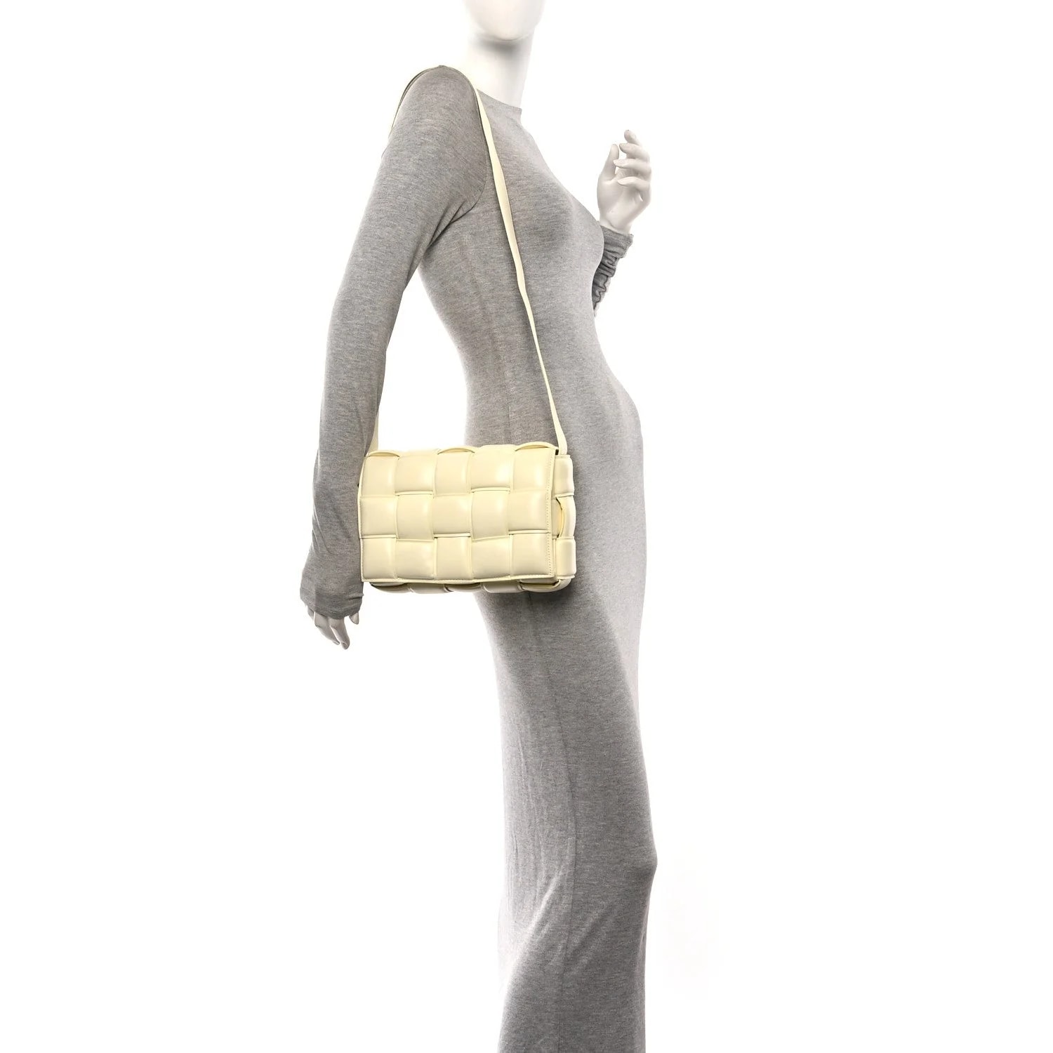 Maxi Intreccio Padded Cassette Crossbody Ice 2