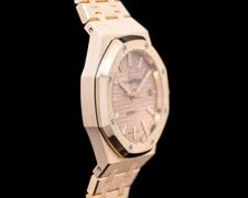 Audemars Piguet 15454OR.GG.1259OR.03 Royal Oak 18K Frosted Rose Gold Pink Dial 2